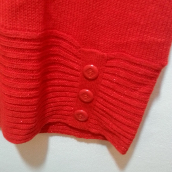 Planet Gold Women's Orange Sweater Dress -… - Picture 4 of 5